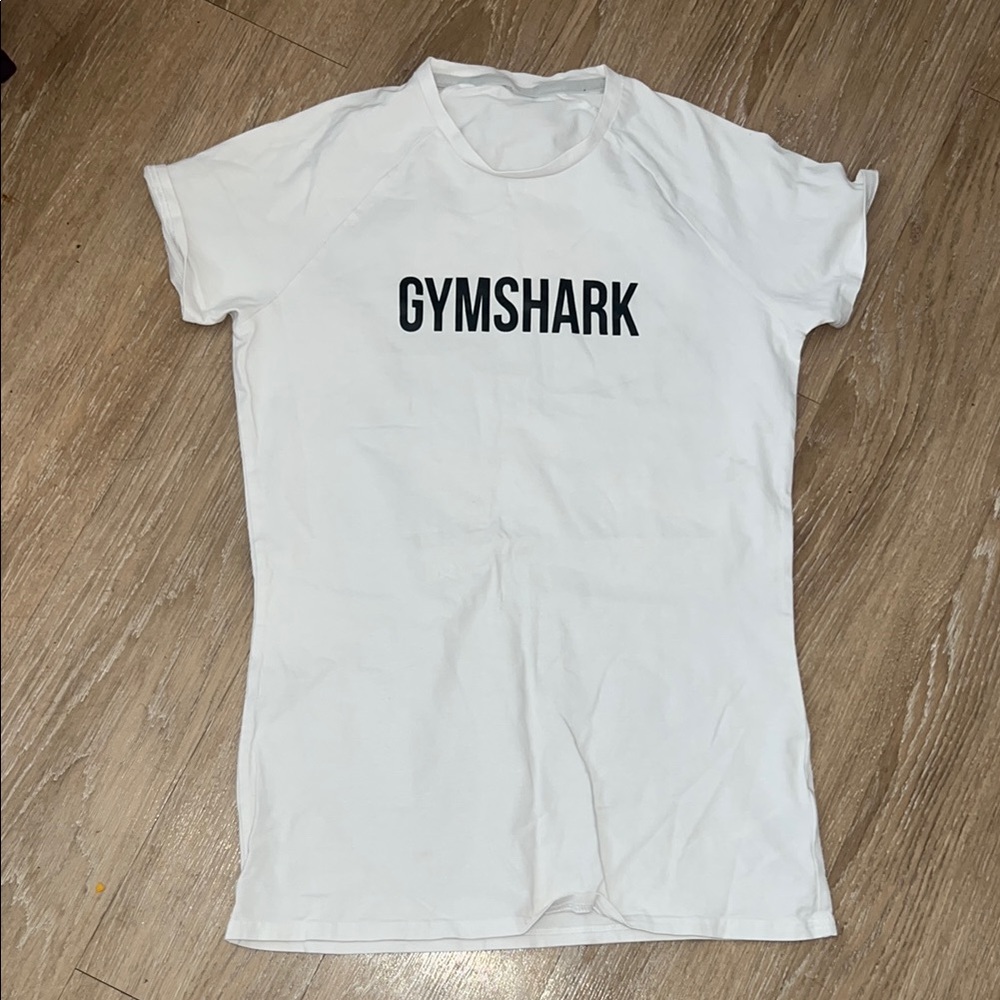 Gymshark White Fitted  Shirt